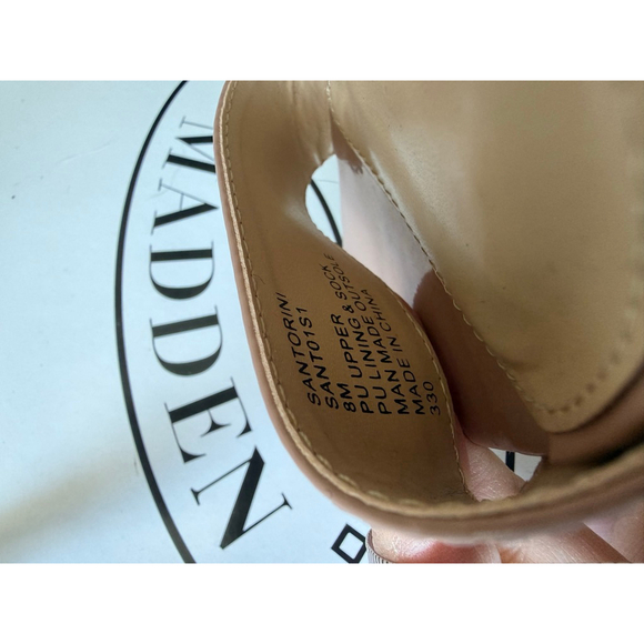 NWT Women’s STEVE MADDEN SANTORINI SANDAL DARK BLUSH PATENT size 8 - Picture 8 of 11